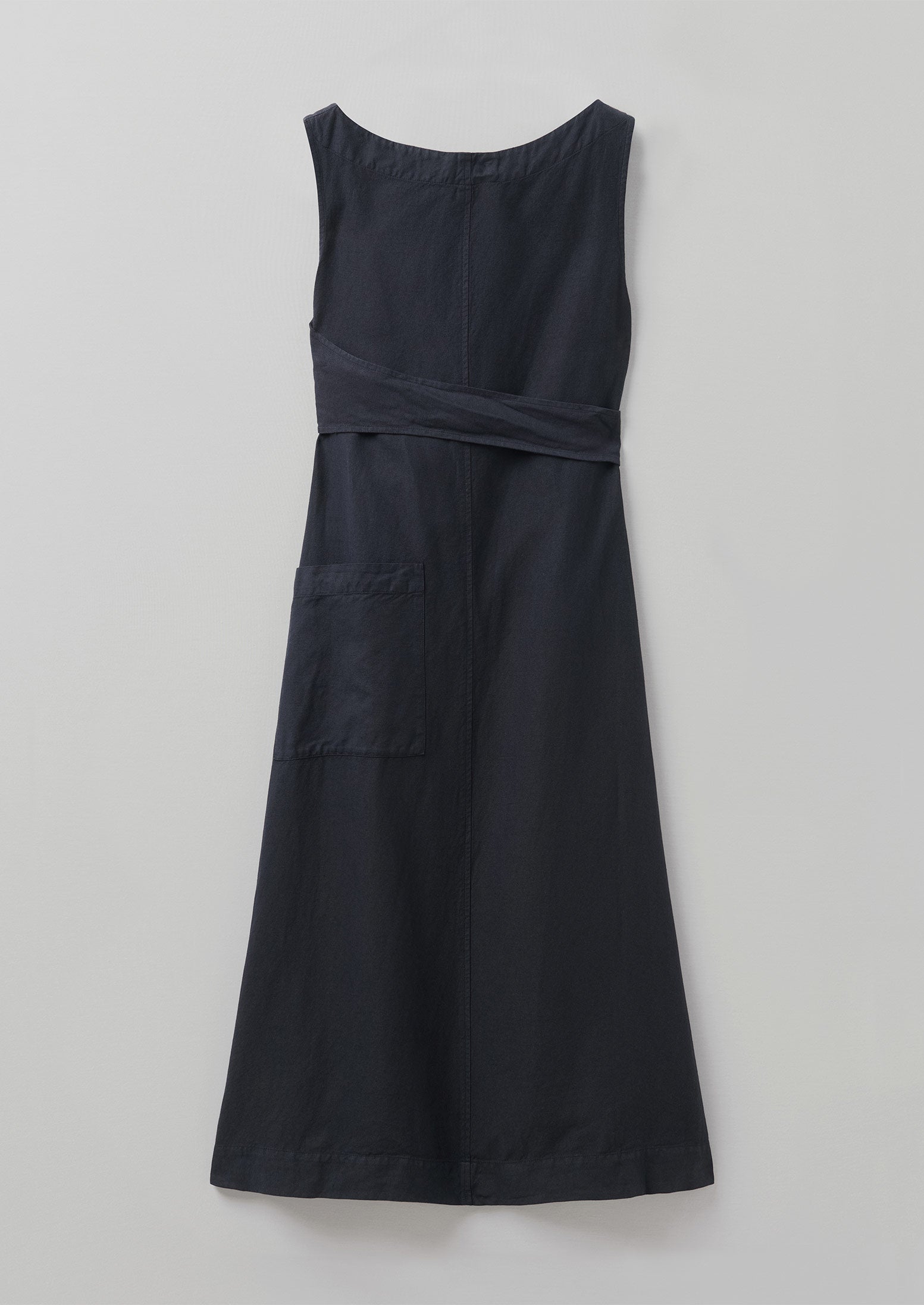 Cotton Linen Wrap Dress | Slate | TOAST